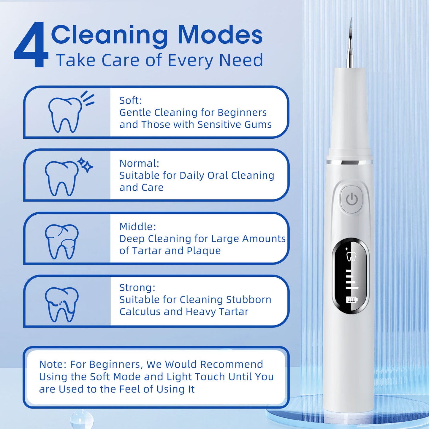 Ultrasonic tooth cleaner