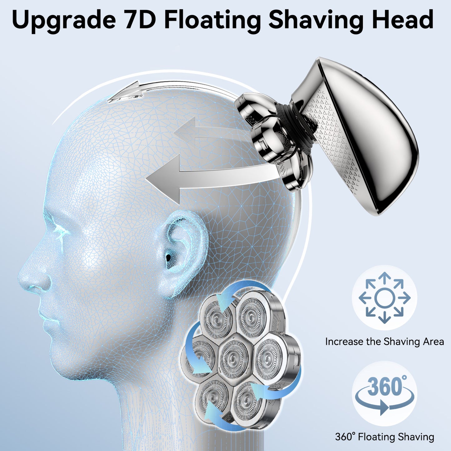 Head shavers for Bald Men, Anti Pinch Bald Head shavers for Men, Electric Head Shavers for Men, Maquina De Afeitar Para Hombre, Head Shavers for Bald Men Wet and Dry