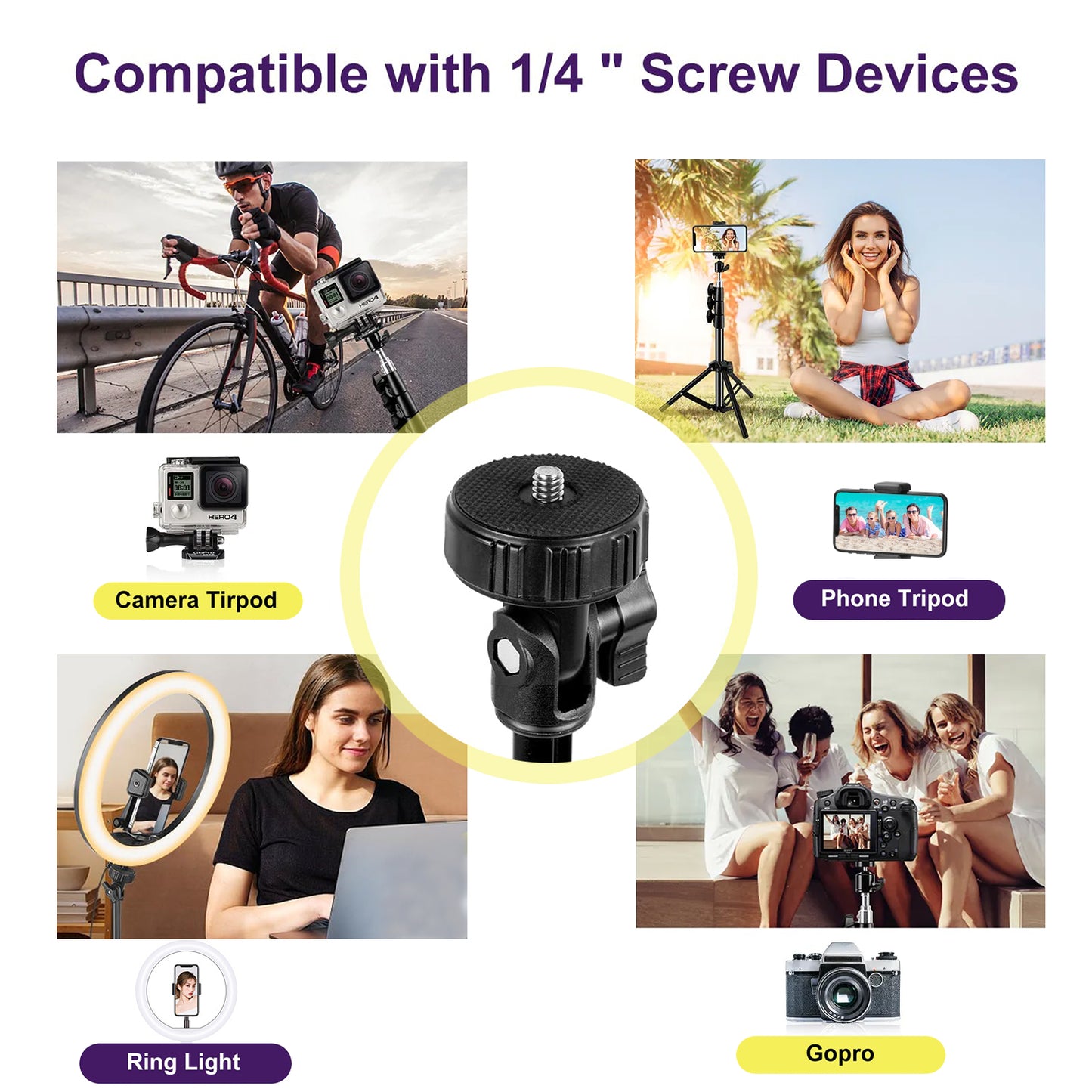 Newest 83" Phone Tripod, Adhino tripod for iPhone and selfie Stick Tripod, Upgraded iPhone Tripod Stand and travel Tripod, Solidest Cell Phone Tripod Compatible with iPhone 14/15/12/Android